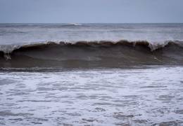 Dirty waves from Hurricane Sandy